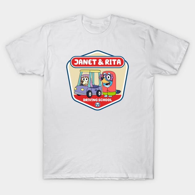 Janet and Rita Driving School, Bluey Grannies T-Shirt by flataffex